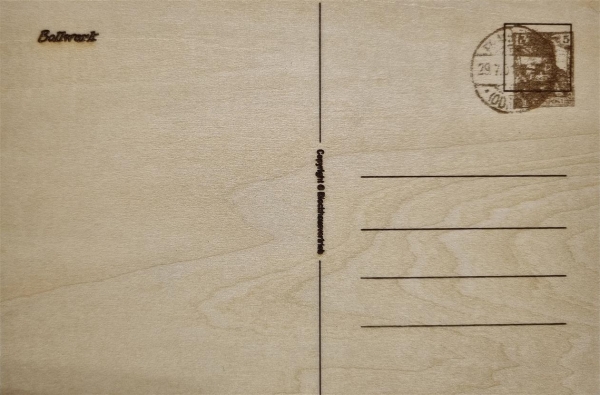 Postkarte aus Holz Frankfurt (Oder)